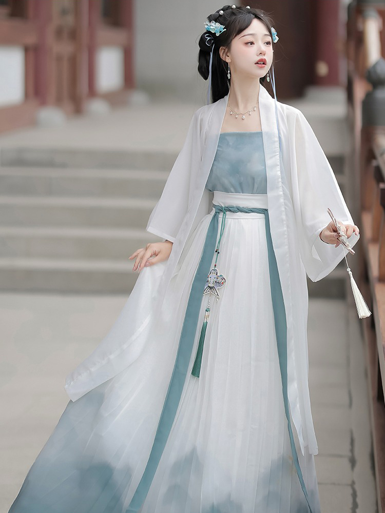Song Dynasty Ladies Hanfu Simple Qiyao Costume