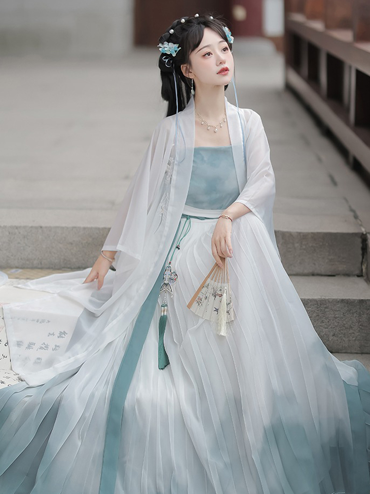 Song Dynasty Ladies Hanfu Simple Qiyao Costume