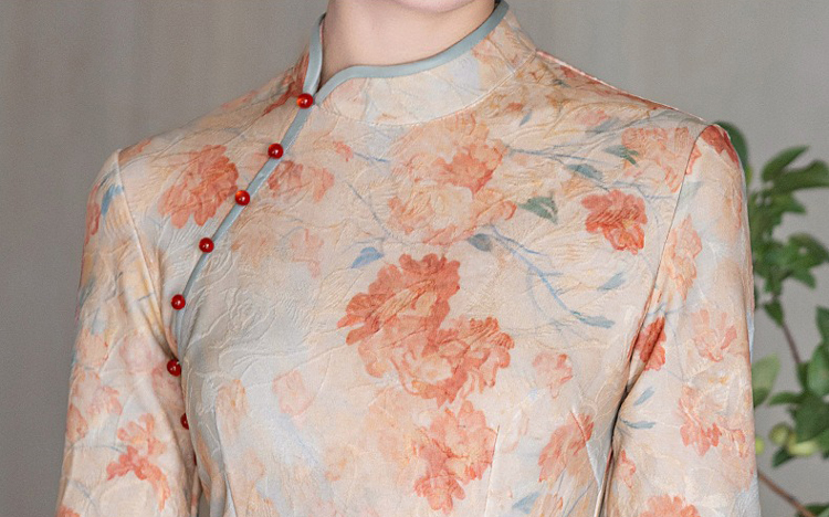 Women Autumn Cheongsam Long Sleeve Daily Qipao Dresses