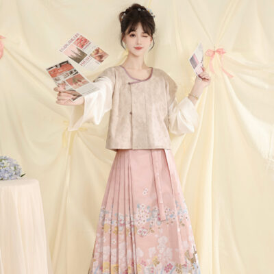 Women Hanfu Tang Dynasty Beizi Daily Maian Skirt Cute Autumn Attire