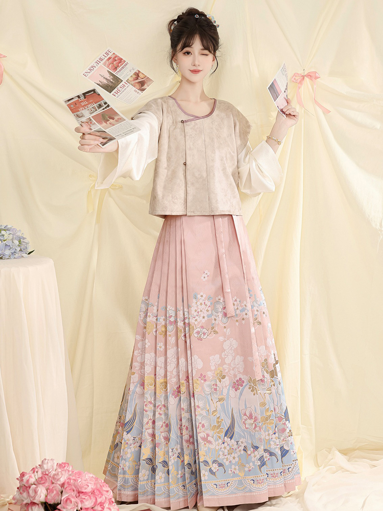 Women Hanfu Tang Dynasty Beizi Daily Maian Skirt Cute Autumn Attire