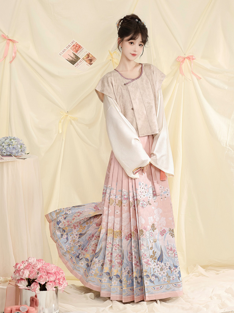 Women Hanfu Tang Dynasty Beizi Daily Maian Skirt Cute Autumn Attire