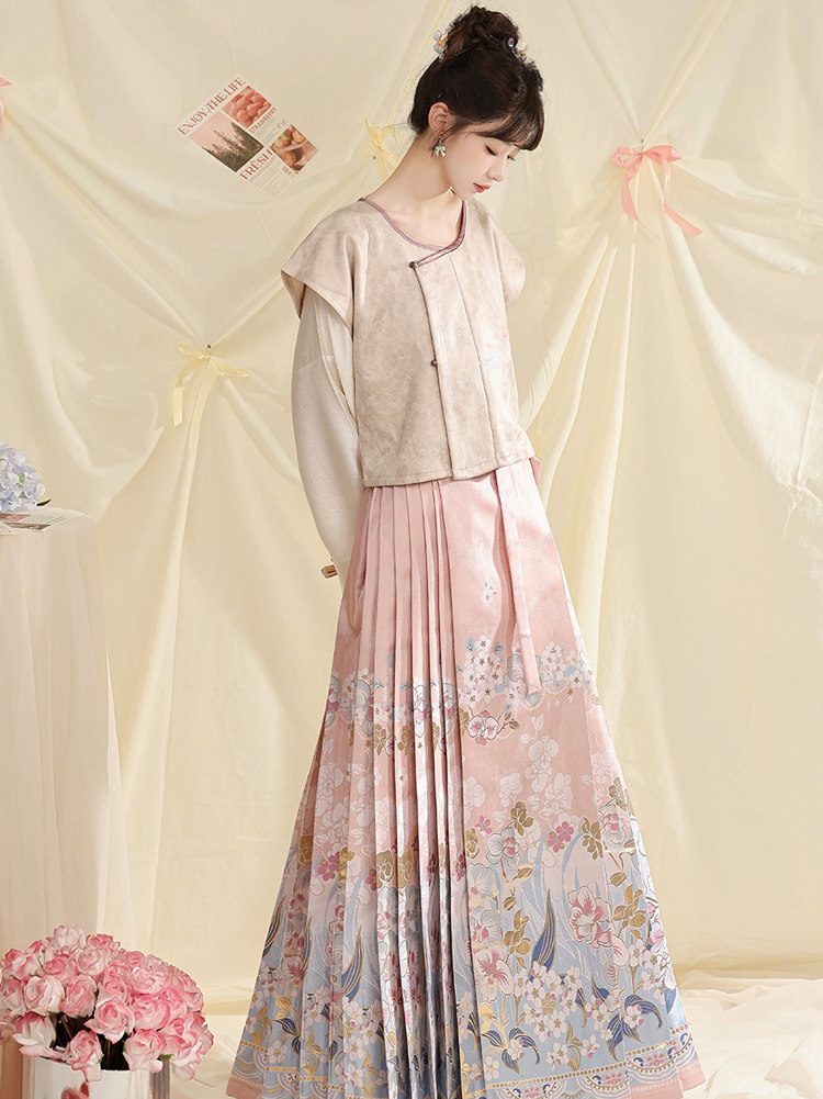 Women Hanfu Tang Dynasty Beizi Daily Maian Skirt Cute Autumn Attire