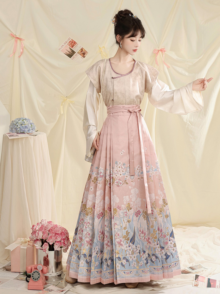 Women Hanfu Tang Dynasty Beizi Daily Maian Skirt Cute Autumn Attire