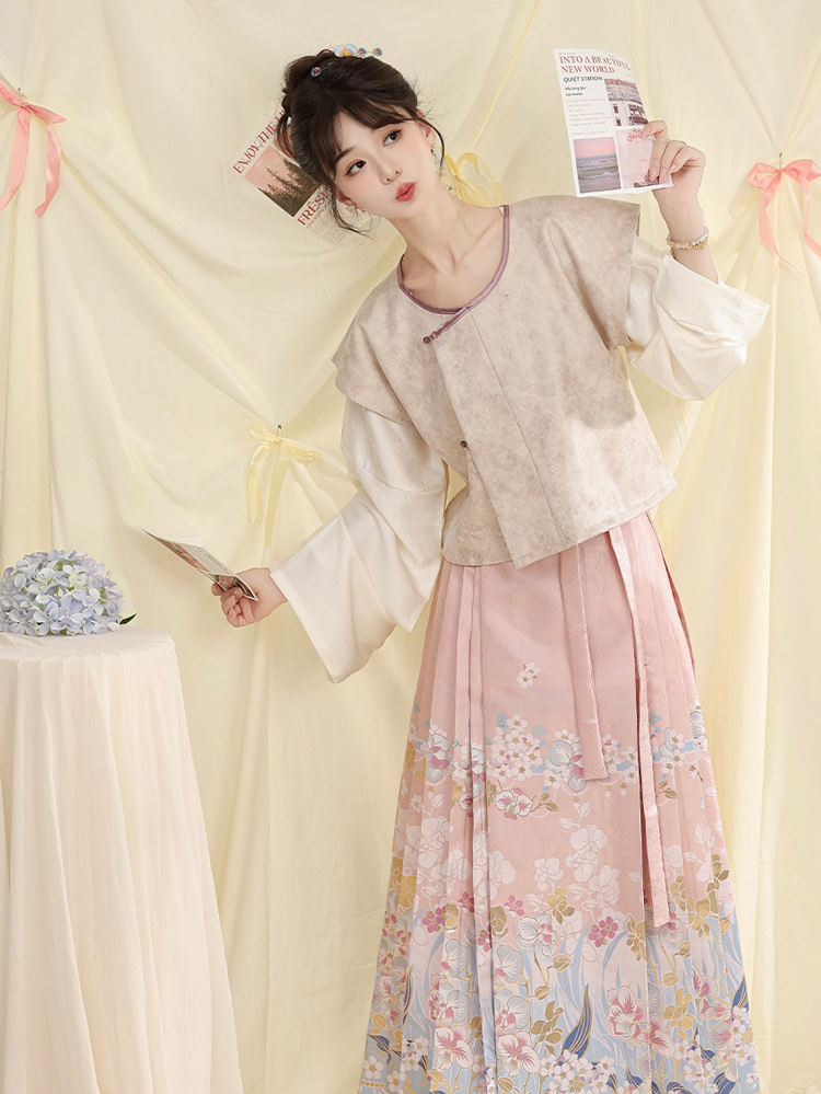 Women Hanfu Tang Dynasty Beizi Daily Maian Skirt Cute Autumn Attire