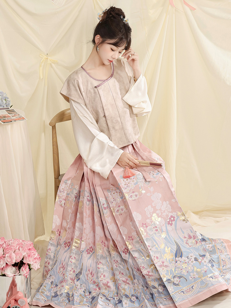 Women Hanfu Tang Dynasty Beizi Daily Maian Skirt Cute Autumn Attire