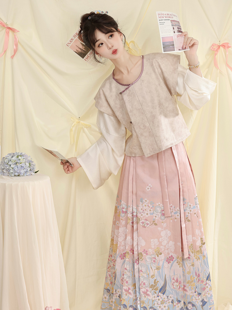 Women Hanfu Tang Dynasty Beizi Daily Maian Skirt Cute Autumn Attire