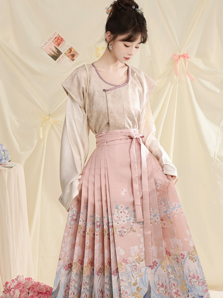 Women Hanfu Tang Dynasty Beizi Daily Maian Skirt Cute Autumn Attire