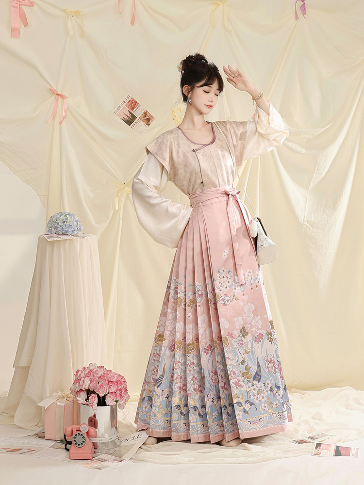 Women Hanfu Tang Dynasty Beizi Daily Maian Skirt Cute Autumn Attire