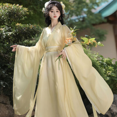 Women Qiyao Ruqun Solid-Color Classical Hanfu Costume Set