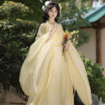 Women Qiyao Ruqun Solid-Color Classical Hanfu Costume Set