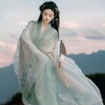 Wuxia-Style Zhiju Long-Sleeved Ethereal Women's Autumn Hanfu Set