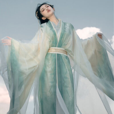 Wuxia-Style Zhiju Long-Sleeved Ethereal Women's Autumn Hanfu Set