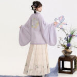 Classic Ming Dynasty Women Hanfu Round-Neck Mamian Skirt Winter Set