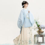 Classic Ming Dynasty Women Hanfu Round-Neck Mamian Skirt Winter Set