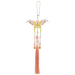 Embroidered Butterfly Pendant with Tassel Jinbu Accessories Hanfu