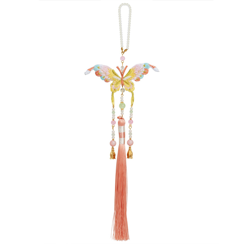 Embroidered-Butterfly-Pendant-with-Tassel-Jinbu-Accessories-Hanfu-4 Embroidered Butterfly Pendant with Tassel Jinbu Accessories Hanfu