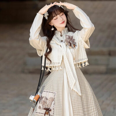 Fashionable Hanfu Set Autumn Womens Casual Dress