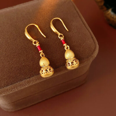 Gourd Pendant Earrings Fashionable Women Vintage Jewelry