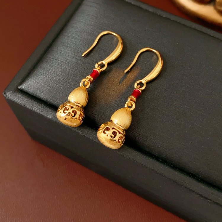 Gourd Pendant Earrings Fashionable Women Vintage Jewelry