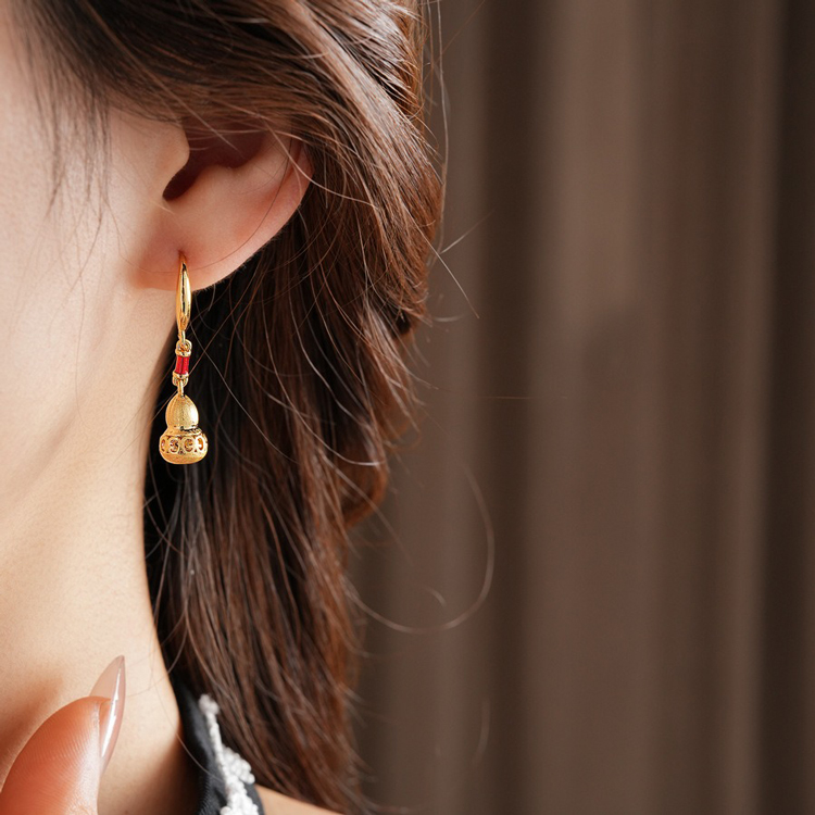 Gourd Pendant Earrings Fashionable Women Vintage Jewelry
