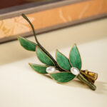 Handmade Velvet Flower Hairpin Traditional Chinese-Style Girl's Everyday Hanfu Accessory