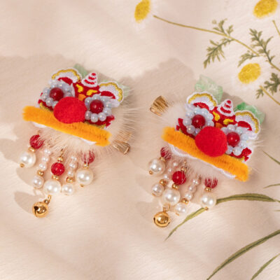 Hanfu Children Hair Accessories Lion Characteristic Headpiece