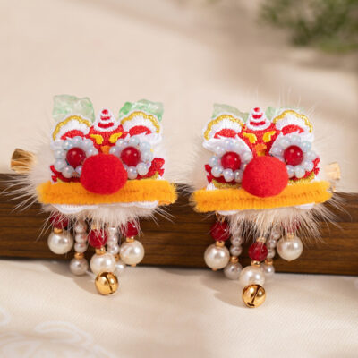 Hanfu Children Hair Accessories Lion Characteristic Headpiece