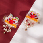 Hanfu Children Hair Accessories Lion Characteristic Headpiece