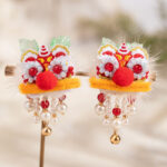 Hanfu Children Hair Accessories Lion Characteristic Headpiece