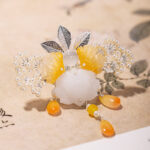 Hanfu Headpiece Small Hair Crown with Tassels Ancient-Style Hair Accessory Retro Cheongsam Accessories