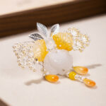 Hanfu Headpiece Small Hair Crown with Tassels Ancient-Style Hair Accessory Retro Cheongsam Accessories