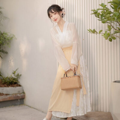 Woman Song Dynasty Fashion Hanfu Autumn Casual Set
