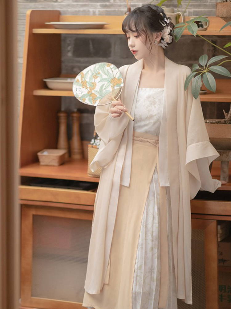 Woman Song Dynasty Fashion Hanfu Autumn Casual Set