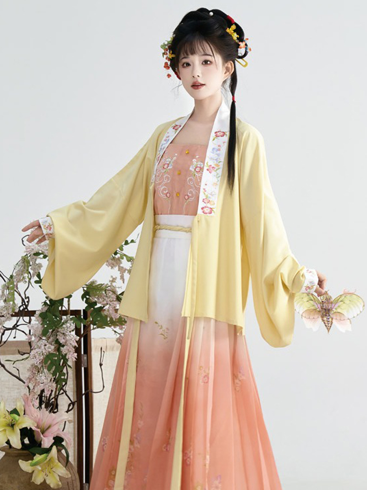 Women Autumn Hanfu Set Mandarin Collar Classic Autumn Ensemble