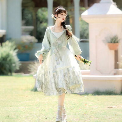 Women Autumn New Style Hanfu-Inspired Dress Set with Modified Han Elements