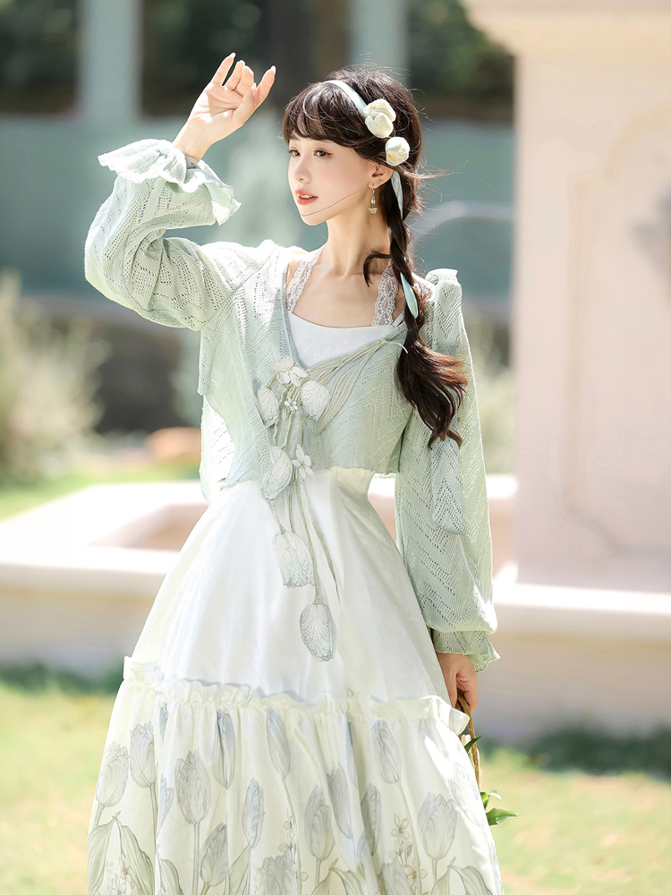 Women Autumn New Style Hanfu-Inspired Dress Set with Modified Han Elements