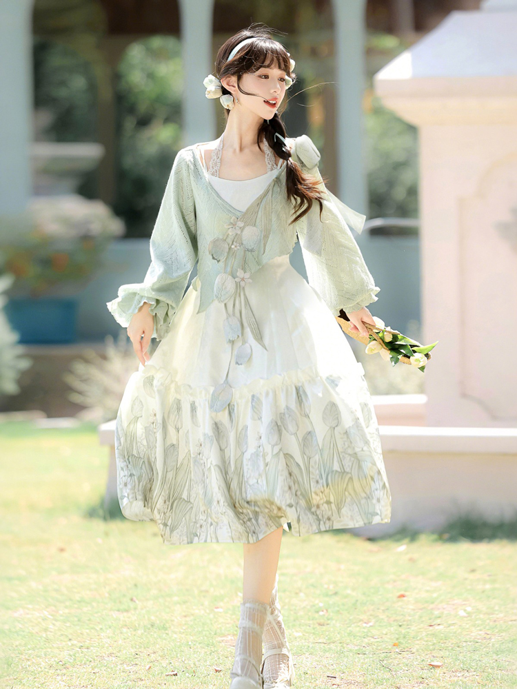 Women Autumn New Style Hanfu-Inspired Dress Set with Modified Han Elements