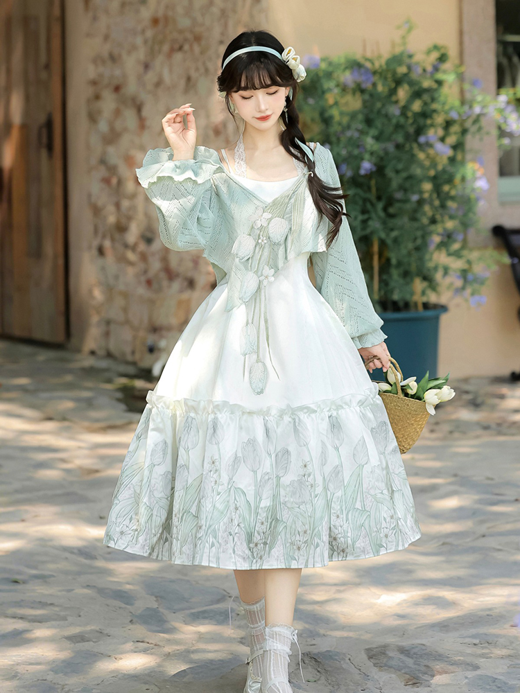 Women Autumn New Style Hanfu-Inspired Dress Set with Modified Han Elements
