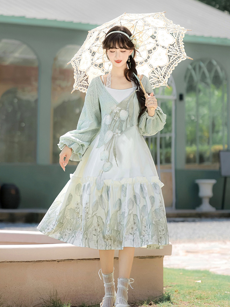 Women Autumn New Style Hanfu-Inspired Dress Set with Modified Han Elements