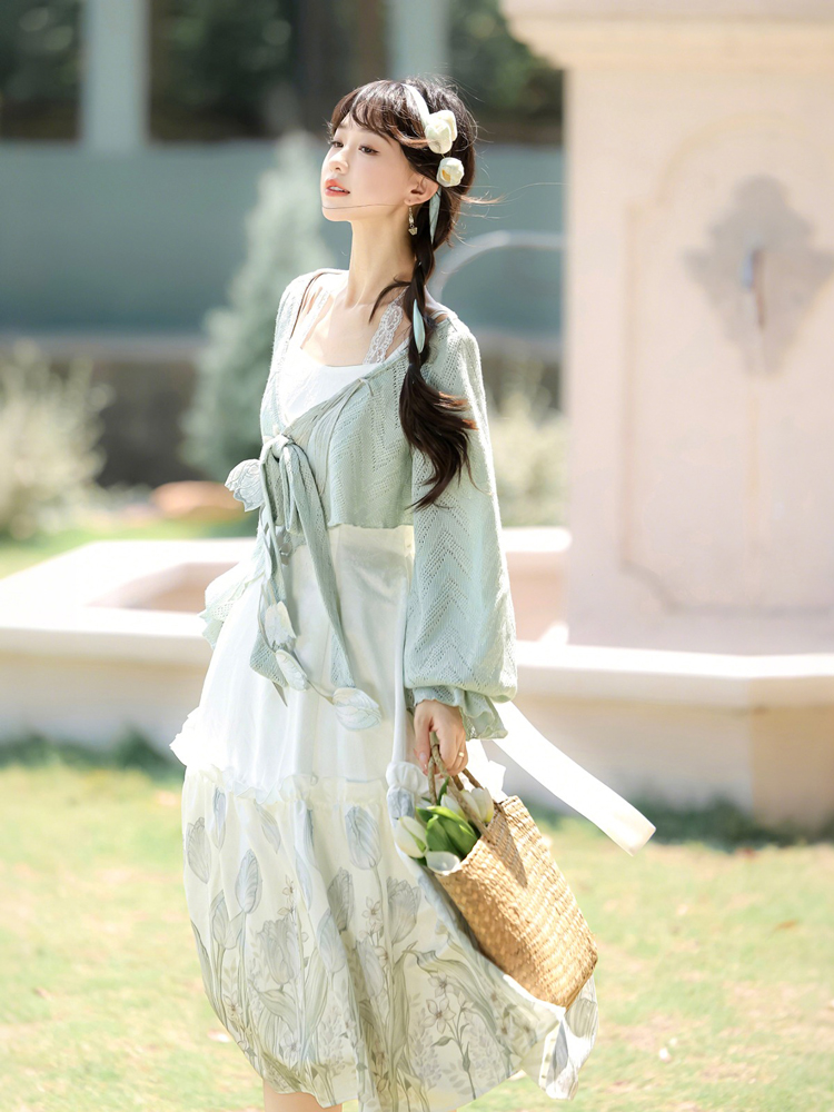 Women Autumn New Style Hanfu-Inspired Dress Set with Modified Han Elements