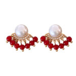 Women Pearl Earrings Vintage Niche Tassel Ear Accessories