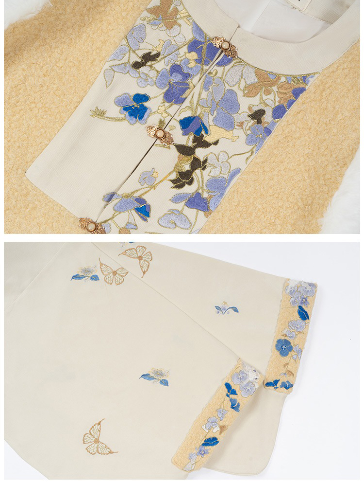 Ming Dynasty Women Long Coat and Maian Skirt Bijia Set