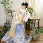 Ming Dynasty Women Long Coat and Maian Skirt Bijia Set