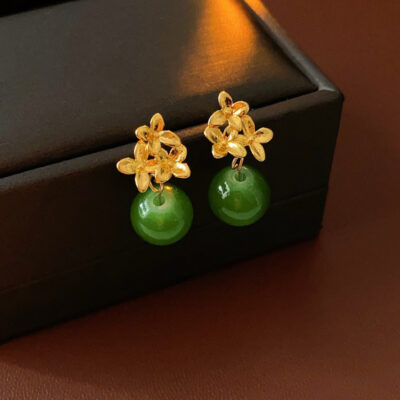 Retro Hanfu Women Earrings Unique Floral Ear Accessories