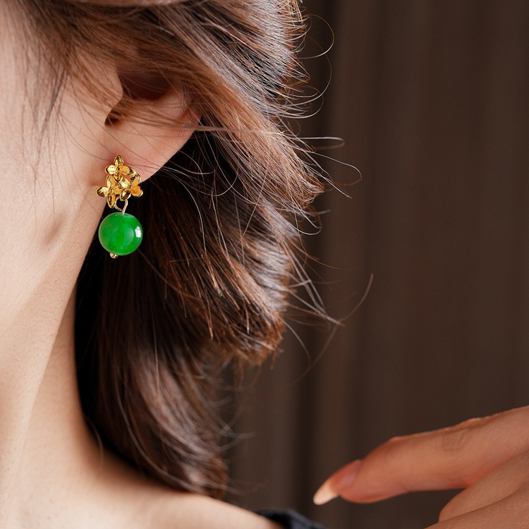 Retro Hanfu Women Earrings Unique Floral Ear Accessories