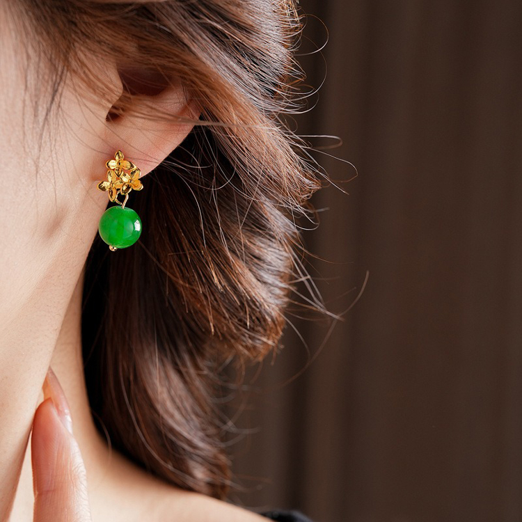 Retro Hanfu Women Earrings Unique Floral Ear Accessories