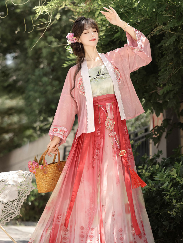 Song Dynasty Women Hanfu Autumn Swallow Ethereal Skirt Set 