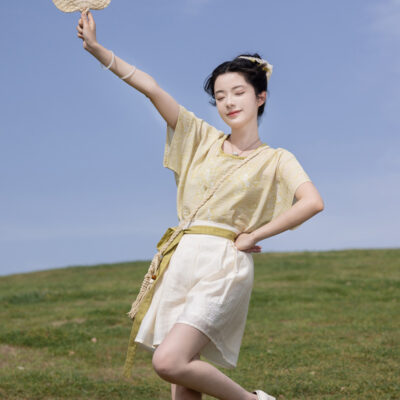 Tang Dynasty Short Sleeved Summer Simple Hanfu