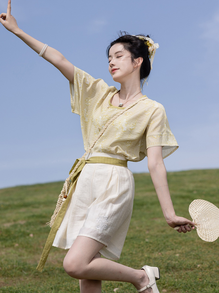 Tang Dynasty Short Sleeved Summer Simple Hanfu
